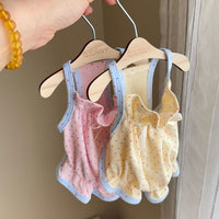 Pet Cotton Pajamas for Cats and Small Dogs, Japanese-Korean Style Polka Dot Sleepwear