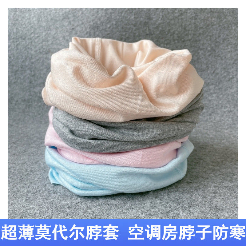 Ultra-Thin Modal Neck Gaiter for Men and Women - Summer Breathable Neck Warmer for Air-Conditioned Rooms