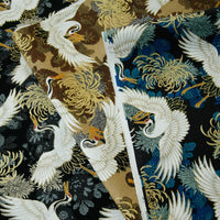 PopoHouse Japanese Style Gilded Cotton Fabric for DIY Crafts and Apparel