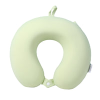 Cooling Ice Silk U-Shaped Travel Neck Pillow with Memory Foam for Airplane and Napping