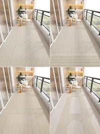 Outdoor PVC Balcony Mat - Waterproof, Sun-Resistant, Non-Slip, Easy-Clean Large Area Floor Covering