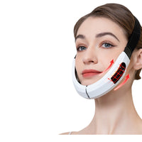 EMS Microcurrent Facial Massager with LED Light Therapy and Heating Vibration for V-Face Lifting