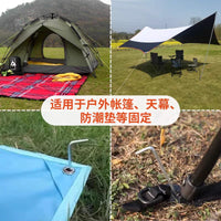 Galvanized V-Shaped Tent Stakes for Outdoor Camping and Anchoring