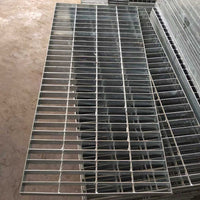 Hot-Dip Galvanized Trench Drain Grate for Sewer and Cable Ditches, Corrosion-Resistant Steel Grid Plate
