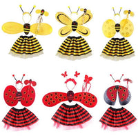 Kids' Bee and Butterfly Wing Costume Set for Christmas Stage Performance