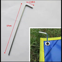 Galvanized V-Shaped Tent Stakes for Outdoor Camping and Anchoring