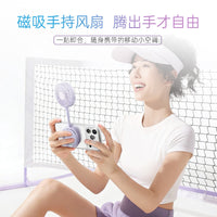 Portable USB Rechargeable Waist Clip Fan with Flashlight for Outdoor Work
