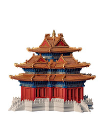 Forbidden City Corner Tower and Taihe Palace Building Blocks with LED Lights and Display Case