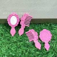 Miniature Dollhouse Comb and Mirror Set for Dolls