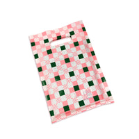 Cartoon Pattern LDPE Plastic Gift Bags with Die-Cut Handles for Apparel Boutiques
