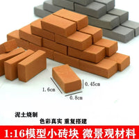 1:16 Scale Miniature Bricks for DIY Micro Landscape and Architectural Models