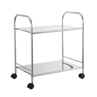 Stainless Steel Multi-layer Bathroom Storage Rack with Wheels