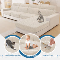 All-Inclusive Stretch Sofa Cover with Ice Silk Summer Cooling Pad, Universal Non-Slip Sofa Cushion Protector