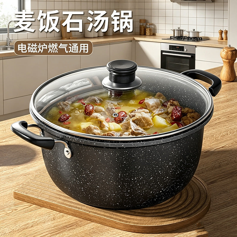 Maifan Stone Non-Stick Stockpot with Double Handles, Induction Cooker Compatible