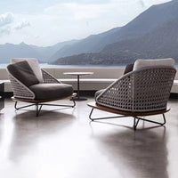Outdoor Wicker Patio Sofa Set for Garden, Balcony, Villa, Hotel, and Commercial Spaces
