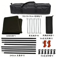 Octagonal Silver-Coated Outdoor Camping Tarp Sunshade Rainproof Shelter for Family Gatherings