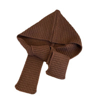 Women's Winter Hooded Scarf and Hat Set, Knitted Warm Shawl with Integrated Beanie