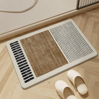 Japanese Wabi-Sabi Style Diatomaceous Earth Bath Mat, Absorbent Non-Slip Shower Room Mat