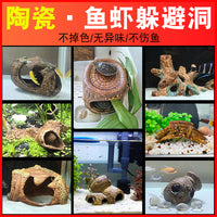 Aquarium Ceramic Hideaway Decor for Fish and Shrimp Breeding