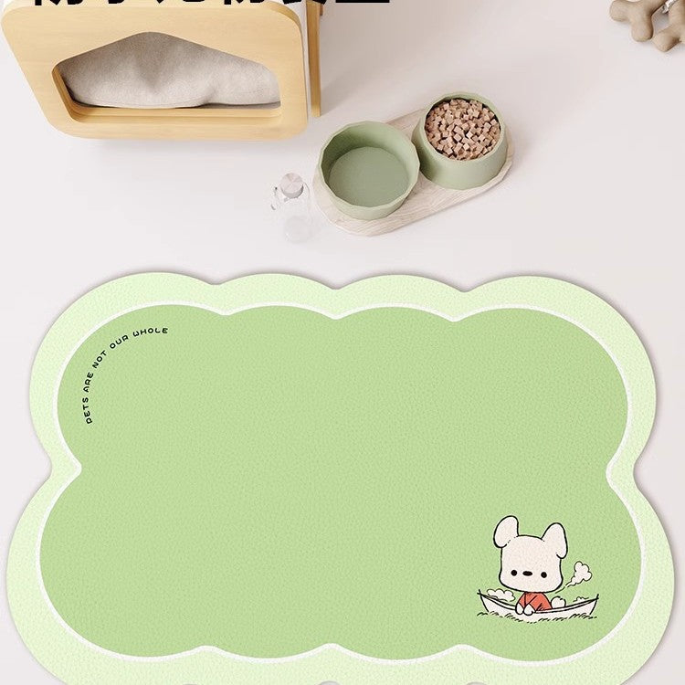 Pet Feeding Mat Waterproof PVC Placemat for Cats and Dogs