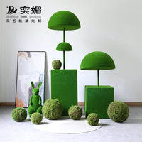 Artificial Moss Ball Plant Decor for Indoor Landscape, Staircase, Window Display