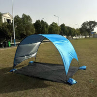 Outdoor Beach Camping Fishing Tent with Integrated Ground Mat and Sunshade