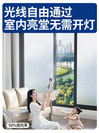 Frosted Privacy Window Film for Glass Doors and Bathroom Windows, Opaque and Light-Transmitting