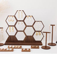 Honeycomb Earring Display Stand Jewelry Organizer for Studs and Dangles