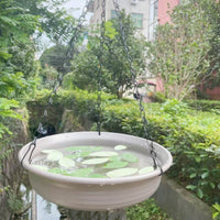 Outdoor Garden Hanging Bird Feeder Resin Bird Bath Tray for Wild Birds