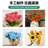 DIY Chenille Stem Flower Craft Kit with Green Floral Tape