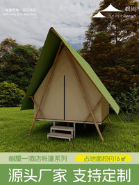 Forest Camp Elevated Treehouse Tent Pyramid Starry Sky Room for Outdoor Camping
