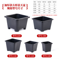 Thickened Breathable Square Succulent Planter Pot for Seedlings and Plants, Root Control, Anti-Rot