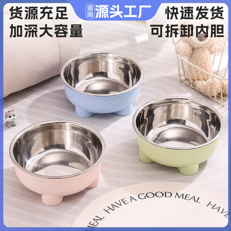 Non-Slip Stainless Steel Dog Bowl for Food and Water - Large Capacity Pet Feeder