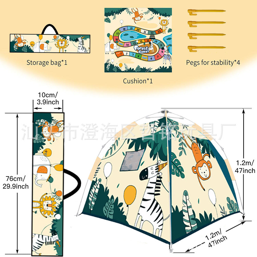 Kids' Pop-Up Play Tent for Indoor/Outdoor Use - Monkey or Astronaut Design