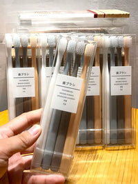Japanese Soft Bristle Toothbrush Set - Ultra-Fine, Small Head, Portable for Travel