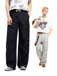 Metersbonwe Men's Cargo Pants, Spring/Summer Fashion Outdoor Straight-Leg Casual Trousers