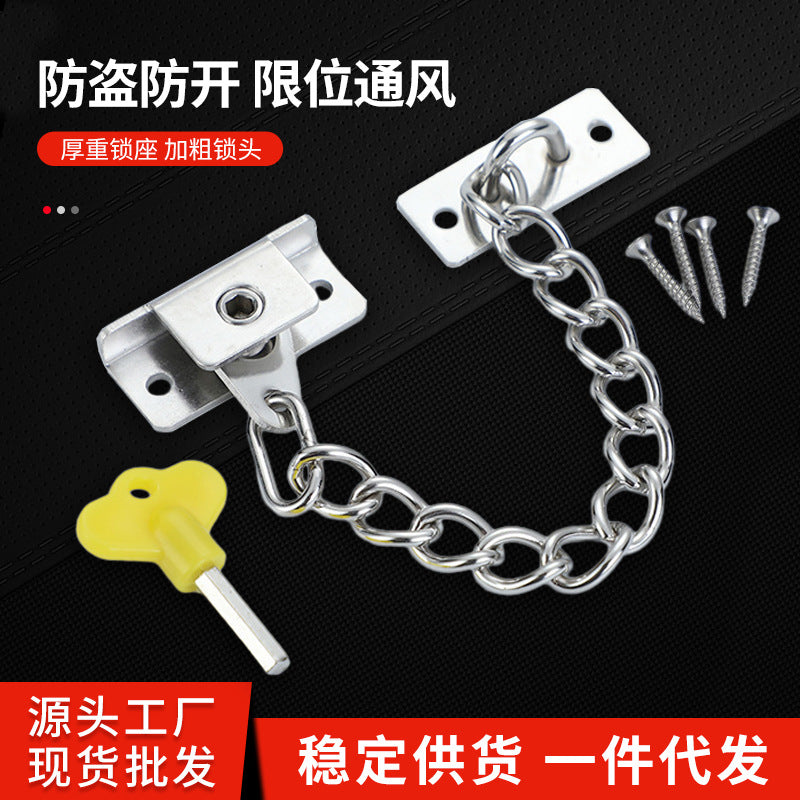 Stainless Steel Window Restrictor Lock for Child Safety and Anti-Theft, No-Drill Installation