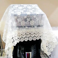 Lace Microwave Oven Toaster Disinfection Cabinet Dust Cover Kitchen Appliance Universal Cloth