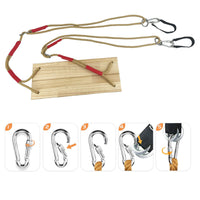Adjustable Wooden Swing Seat for Kids and Adults, Indoor/Outdoor Use