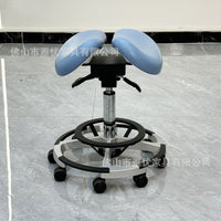 Ergonomic Dental Saddle Chair with Wheels, Adjustable Doctor's Stool for Surgery and Bar Counter