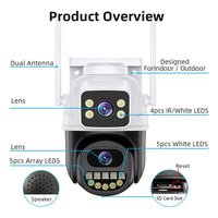 A33 Mini WiFi Dual-Screen Outdoor Security Camera with Night Vision and Motion Detection