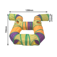 Foldable S-Type Rainbow Cat Tunnel Interactive Pet Toy