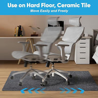 Non-Slip Office Chair Mat for Hardwood Floors and Carpets, Floor Protector for Rolling Chairs
