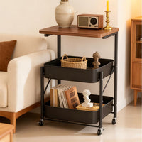No-Assembly Rolling Storage Cart for Home, Dorm, Kitchen, and Bedroom - Multi-purpose Utility Trolley