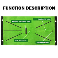 Golf Swing Practice Mat with Impact Trace for Indoor Outdoor Training