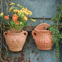 Wall-Mounted Terracotta Planter for Succulents and Hanging Plants