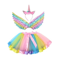 Kids' Unicorn Headband and Angel Wings Costume Set for Parties and Performances