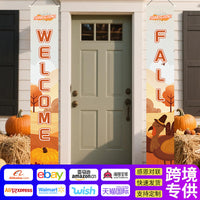 Thanksgiving Fall Harvest Porch Sign Banner Set for Holiday Party Decoration
