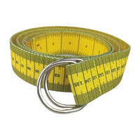 Tape Measure Belt with Alloy Double Ring Buckle, Multi-functional Soft Ruler Fashion Waist Belt
