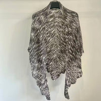 Fashion Vintage Knitted Shawl Lightweight Breathable Sun Protection Cardigan